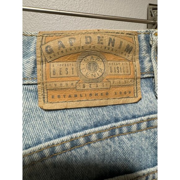 VINTAGE Gap Denim 90s Y2K Womens Size 6 Slim Fit Light Wash Fit Cotton Mom Jeans - Picture 4 of 7